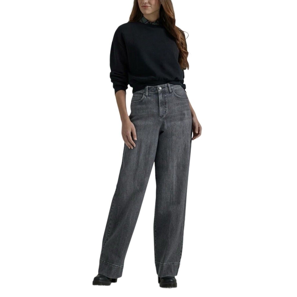 Lee Women's Legendary High Rise Trouser Jeans – Size 14 – Blurred Darks
